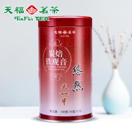 天福茗茶 炭焙型浓香铁观音 正宗安溪特产乌龙茶叶 悠然100克