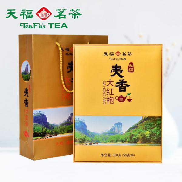 天福茗茶 夷香大红袍-M1 武夷山名枞乌龙岩茶 300克礼盒