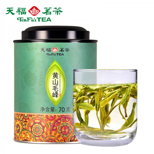 天福茗茶 黄山毛峰 安徽名优绿茶 绿茶茶叶 特色绿茶 罐装70克