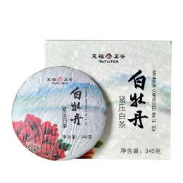 天福茗茶 白牡丹白茶 福鼎白茶 福建特产白茶 饼茶340克 新品上市