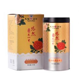 天福茗茶 悠然系列福鼎白牡丹白茶 福建散装罐装茶叶80g