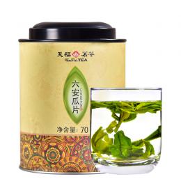 天福茗茶 六安瓜片 传统名优绿茶 特色绿茶茶叶 精致罐装70克