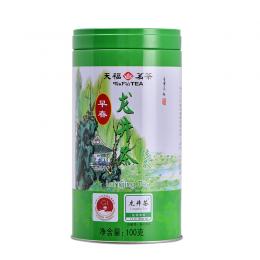 天福茗茶 西湖龙井-G1 浙江特产名优绿茶 2023年新茶 100克精装