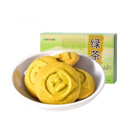 天福茗茶 香酥可口 传统特色休闲甜味茶点 饼干食品 绿茶酥 220克