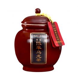 天福茗茶 陈年乌龙茶 福建浓香型老茶叶 500克礼盒装陶瓷罐装