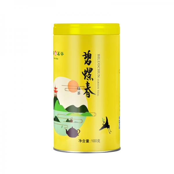 天福茗茶 碧螺春绿茶 2024新茶早春绿茶茶叶 铁罐装雨前100g