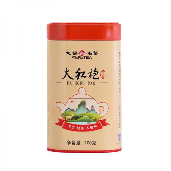 天福茗茶 武夷山大红袍茶叶散装乌龙茶 罐装100g